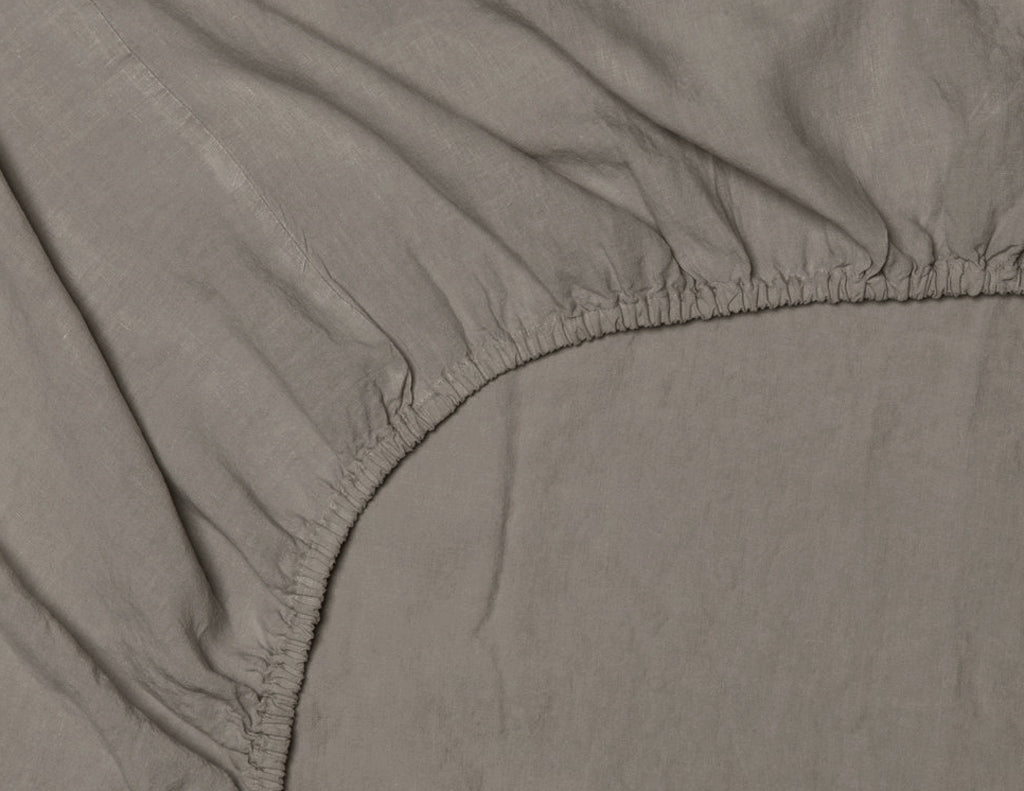 Fitted sheet Taupe - Naughty Linen