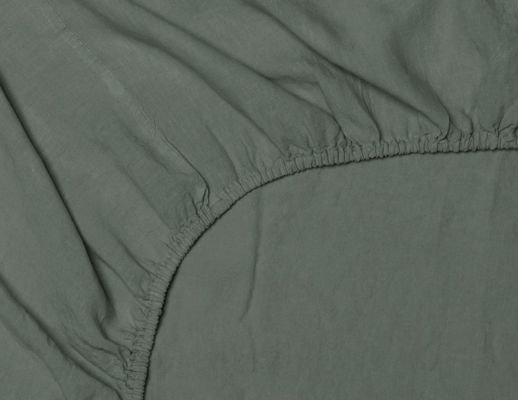 Fitted sheet Khaki - Naughty Linen