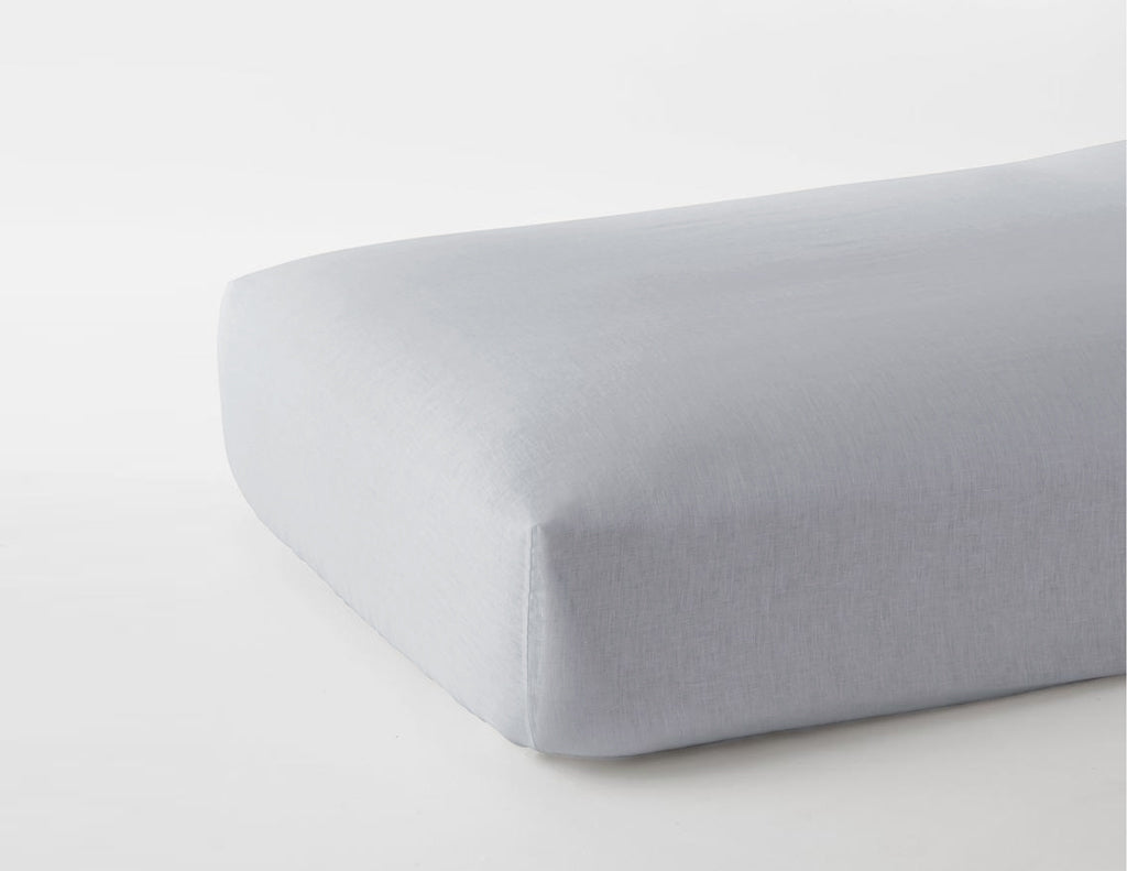 Fitted linen sheet Fog - Naughty Linen