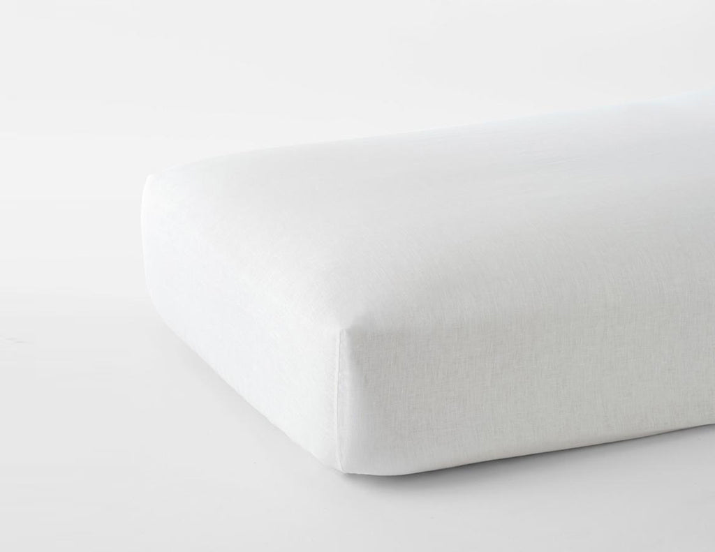 Fitted linen sheet White - Naughty Linen